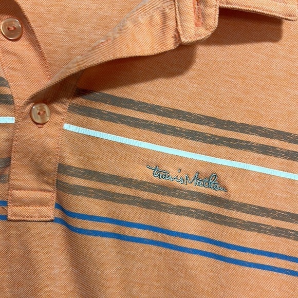 TRAVIS MATHEW ADULT SWIMMING Polo HEATHER AUTUMN SUNSET Sz L - Picture 6 of 11